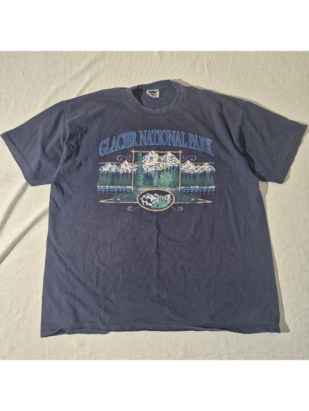 00s Jerzees blue Glacier National Park XL XLarge T-shirt